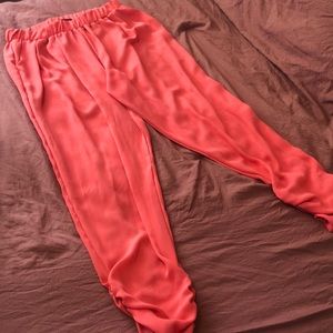 Coral Slip-on pants